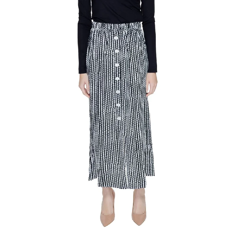 women's striped tulip skirtsOnly  Viscose Women's Skirt