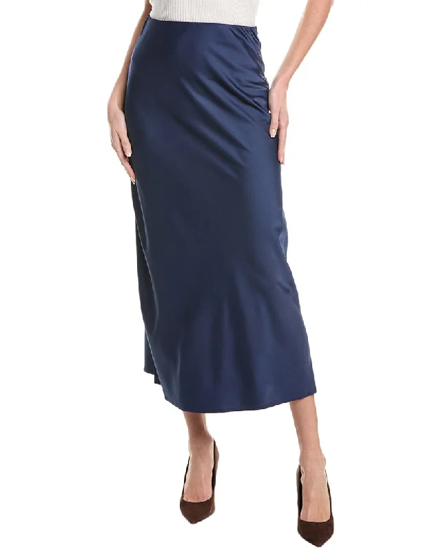 women's zip-front midi skirts for eventsPOINT Maxi Slip Skirt