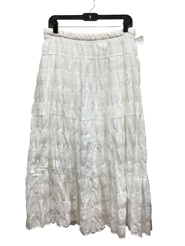 women's low-rise skirtsSkirt Midi By Max Studio In White, Size: L