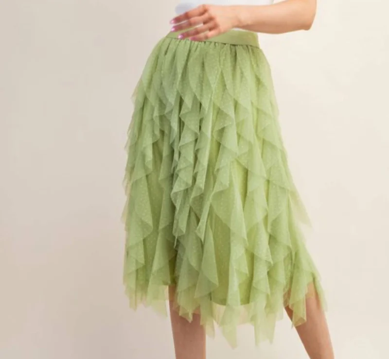 women's dressy skirtsTulle Skirt In Lime